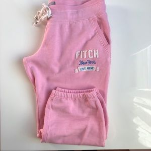 Abercrombie Fitch Pink Jogger Sweatpants M